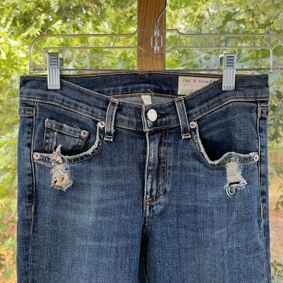 Rag & Bone Women's Distressed Capri Jeans Size 26 In Sunset - Picture 3 of 9